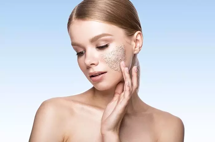 Exfoliating treatment as part of an oily skincare routine for clearer, smoother skin.