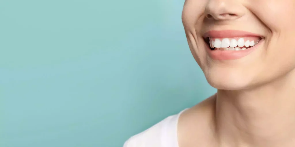 a woman smiling Professional Teeth Whitening