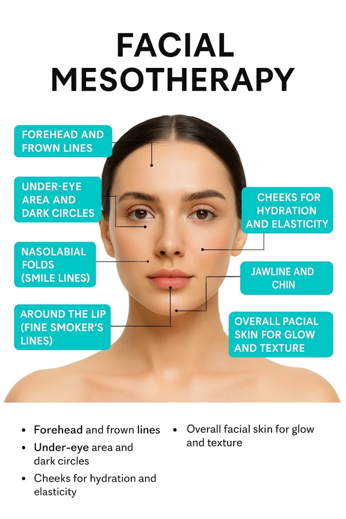 Areas Can Be Treated with Facial Mesotherapy